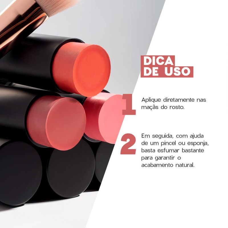 Blush em Bastão Rosa Blush Stick Pink Edition - Océane