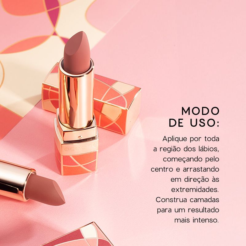 Modo de uso Batom Nude Semi-Matte Capri Beloved