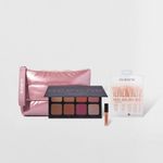 K1249_kit_necessaire_puffer_mini_pinceis_brilho_labial_rosa_face_palette_multiuso_1