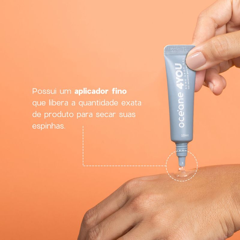 Gel Secativo Para Espinhas com Ácido Glicólico aberto