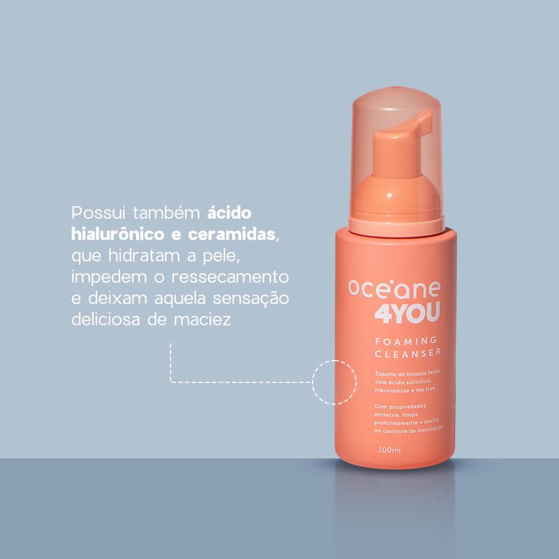 EspumadeLimpezaFacialcomAcidoSalicilico4you100ml