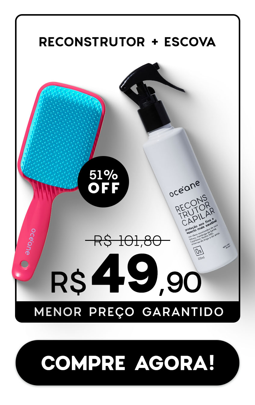 Kit Reconstrutor Capilar + Escova de Cabelo Neon Brush (2 Produtos)