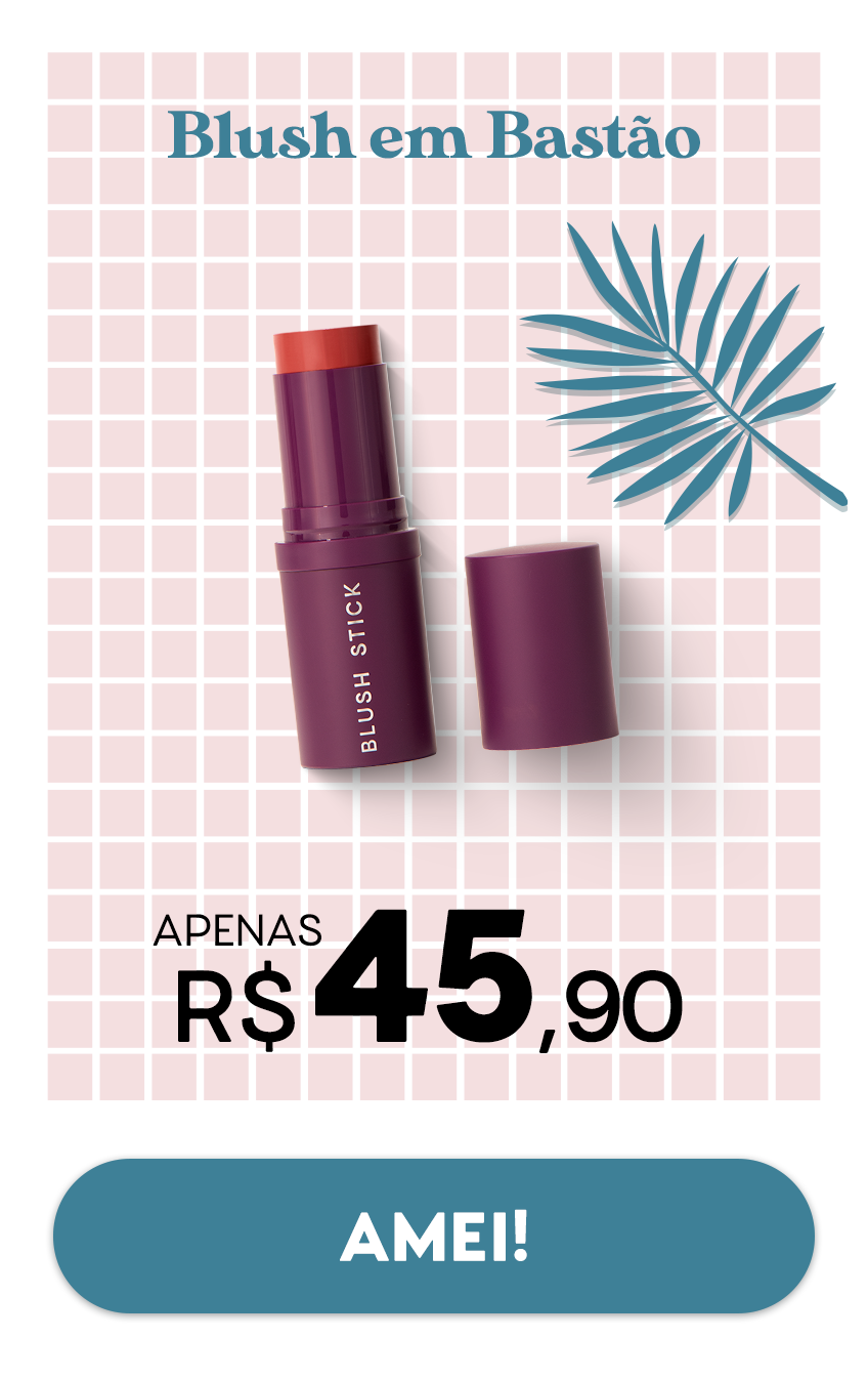 Blush em Bastão Vermelho - Blush Stick Berry Kiss Océane Purple 14g