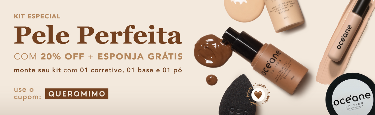Monte Kit e Faça sua Make Completa I Ganhe esponja (flat drop) na compra de 2 itens I cupom: QUEROMIMO