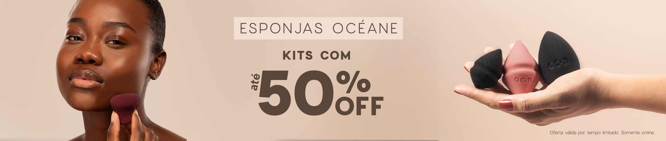 Kits Esponjas de Maquiagem com até 50% OFF