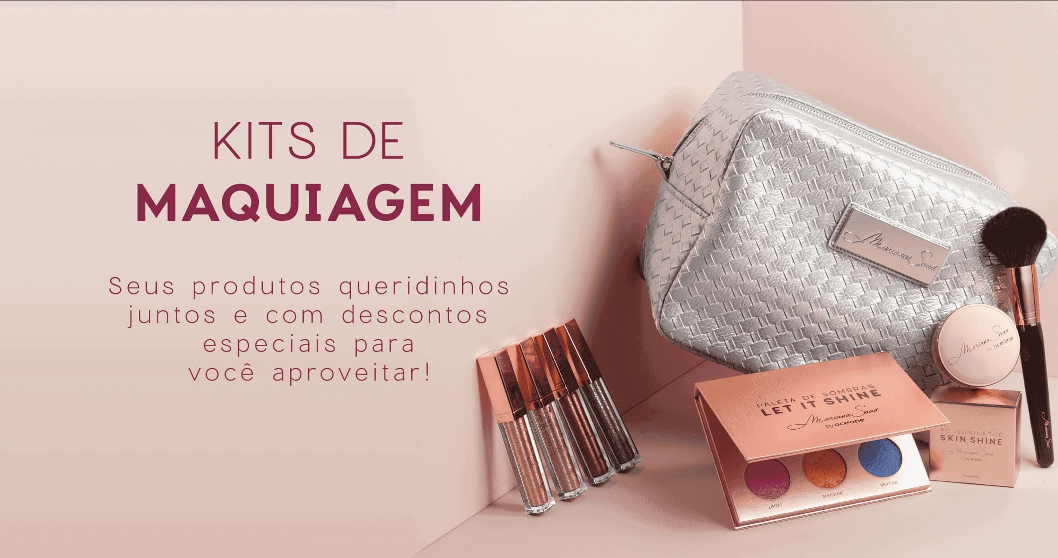 Kits de maquiagem: paletas, esponjas, pincéis e mais - Océane