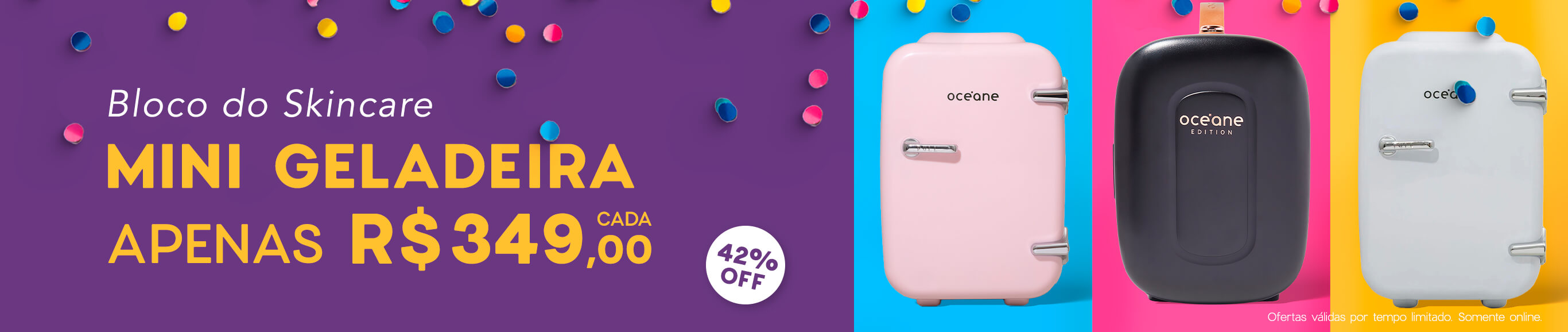 CARNAVAL |  Geladeira Skincare apenas R$ 379,90 cada