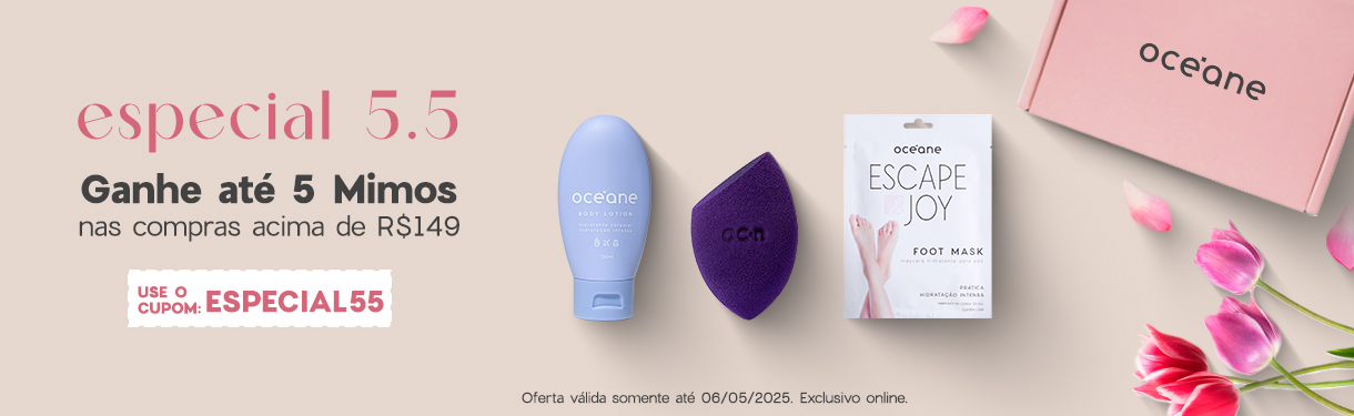 Especial 5/5: Leve 5 produtos surpresa nas compras acima de R$ 149  I cupom: ESPECIAL55